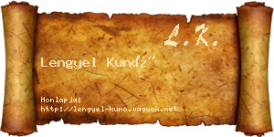Lengyel Kunó névjegykártya