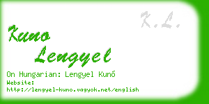kuno lengyel business card